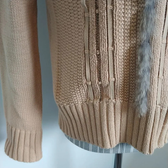 Conrad C Tan Knit Zipper Cardigan, SP - Picture 4 of 10